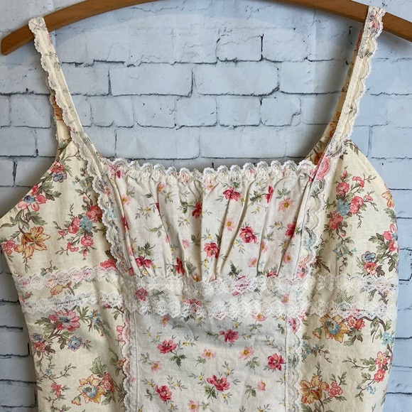 Vintage Jessica McClintock for GUNNE SAX Floral Print Prairie Dress SZ 9/10 - Picture 6 of 16